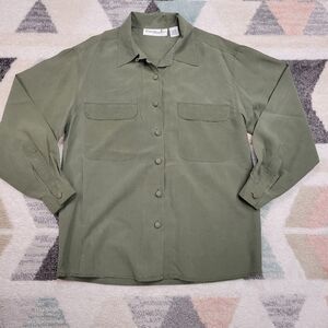 VINTAGE Peter Martin Silk Long Sleeve Blouse Size Small